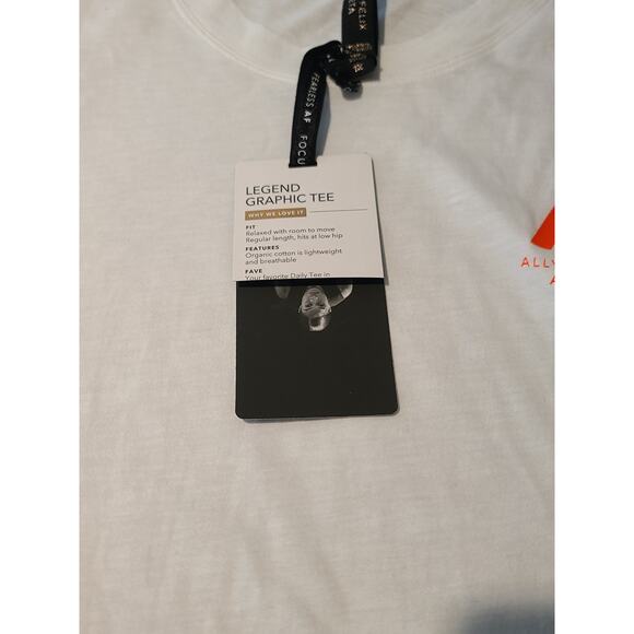 NWT Athleta Allyson Felix white legend graphic tee short sleeve - 1X - Picture 7 of 7